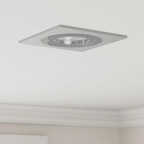 Beépített Spotlámpák 12 db Négyzet GU10 Ezüst 91x91 mm