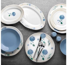 29 darabos porcelán étkészlet, fehér/kék