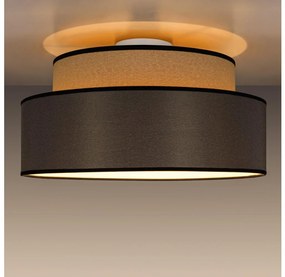 Mennyezeti lámpa GRACE 1xE27/60W/230V átm. 40 cm bézs/barna