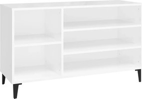 vidaXL magasfényű fehér szerelt fa cipősszekrény 102x36x60 cm