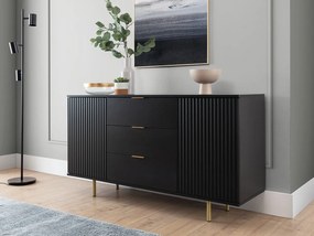 Komód Newelon K2D3SZ NW02 (fekete + arany) . 1103664