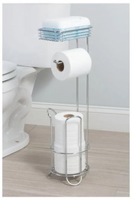 Acél WC-papír tartó állvány polccal - iDesign