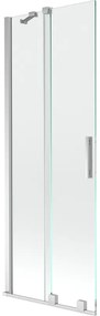 Mexen Velar, 2 szárnyas eltolható kádparaván 70 x 150 cm, 8mm átlátszó üveg, króm profil, 896-070-000-01-01