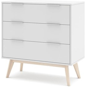 Fehér alacsony komód 80x83 cm Campus – Marckeric