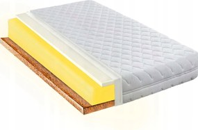 130x190 cm-es Visco Kókusz Hipoallergén Habmatrac, 15 cm vastag, H2 H3 merevített