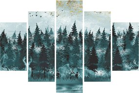 Kép - Állatok az erdőben (150x105 cm)
