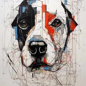 Poszter 100x100cm Rajzolt Kutya