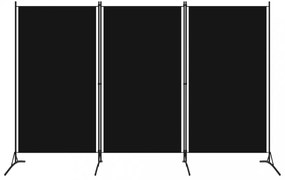 fekete 3 paneles paraván 260 x 180 cm