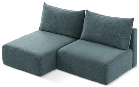 Türkiz kinyitható-tárolóhelyes sarokkanapé (bal oldali) Kalena – Makamii