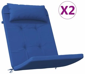 Székpárna párnával 2 pcs Kék 58 x 77 x 4.5 cm Oxford szövet