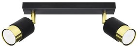 Sollux SL.1070 - Spotlámpa NERO 2xGU10/40W/230V fekete/arany