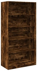 füstös tölgy színű szerelt fa ruhásszekrény 100 x 50 x 200 cm