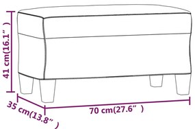 fekete mikroszálas szövet pad 70 x 35 x 41 cm