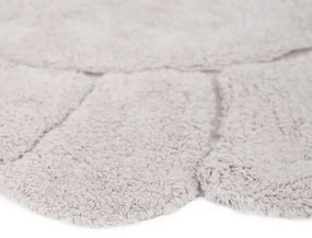 Krémszínű mosható kézi szövésű pamut gyerek szőnyeg ø110 cm Gabrielle – Nattiot