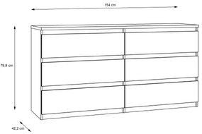 MAO fiókos komód, artisan tölgy