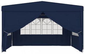 kék rendezvénysátor oldalfalakkal 4 x 4 m 90 g/m²