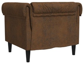 barna szövet Chesterfield kanapé