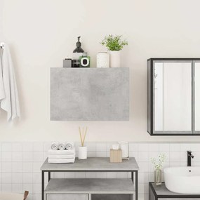 betonszürke szerelt fa fali fürdőszobaszekrény 60 x 25 x 40 cm