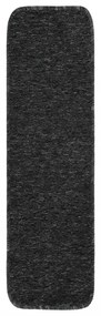 15 db antracit négyszögű csúszásmentes lépcsőszőnyeg 75 x 20 cm