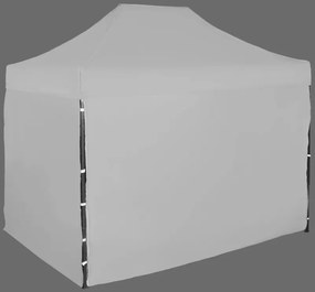 Gyorsan összecsukható sátor 2x3m – acél, 4 oldalfal, Szürke / antracit