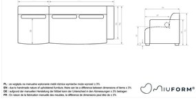Zöld moduláris heverő (jobb oldali) Flex Felix – Miuform