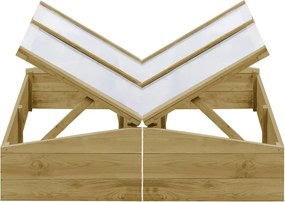vidaXL 2 db impregnált fenyőfa melegház 100 x 50 x 35 cm
