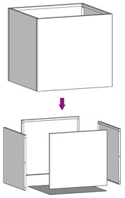 vidaXL fekete acél növénytartó 32 x 30 x 29 cm