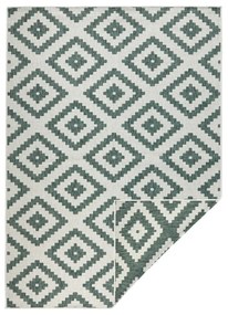 Malta zöld-krémszínű kültéri szőnyeg, 80 x 150 cm - NORTHRUGS