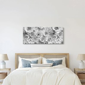 Kép - Fehér virágok (120x50 cm)