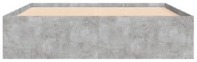 betonszürke king size ágykeret 150 x 200 cm