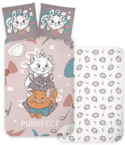 Disney Marie Purrfect gyerek, ovis ágyneműhuzat 100×135 cm, 40×60 cm