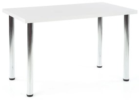Modex 120 étkezőasztal fehér  asztallappal, króm lábbal
