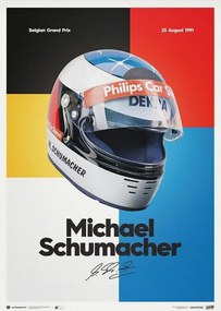 Művészeti nyomat Michael Schumacher - Helmet - 1991