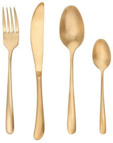 KINGS evőeszköz szett, matt arany