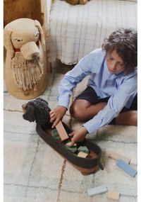 Sötétbarna textil játéktároló kosár 59x16x23 cm Sparky – Lorena Canals