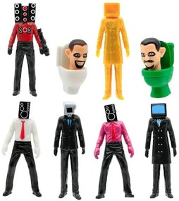 Skibidi Toilet figurák - 8 darab