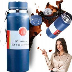 Turista termosz nagy kávé tea italok vákuum acél 1000 ml