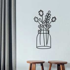 Flower fém fali dekoráció, 40×70 cm