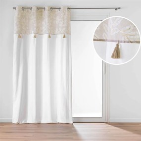 Fehér-bézs pamutkeverék függöny 140x240 cm Altea – douceur d'intérieur