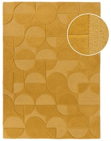 Gigi sárga gyapjú szőnyeg, 160 x 230 cm - Flair Rugs