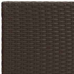 barna polyrattan kisasztal 55 x 45 x 49 cm