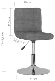 világosszürke szövet forgó étkezőszék