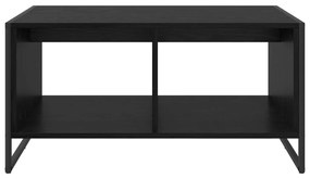 vidaXL Dohányzóasztal Fekete tölgy 80 x 50 x 40 cm Faanyag