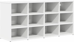 vidaXL Cipőszekrény polcokkal tárolóval Fehér 103 x 30 x 51 cm Faanyag