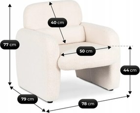 Fotel Wypoczynkowy TOGO Kremowy Boucle