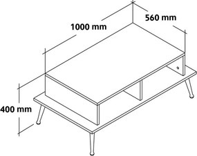 Dohányzóasztal, 100 cm – TR707DWL1161