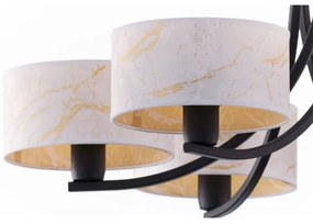 Jupiter 2105 - ARTHUR láncos csillár 6xE27/15W/230V fehér/fekete/márvány dekor