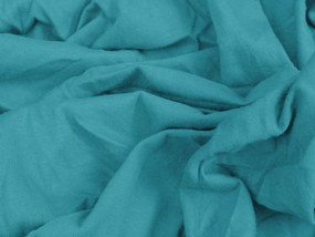 Jersey EXCLUSIVE türkiz lepedő 90 x 200 cm Grammsúly: Lux (190 g/m2)
