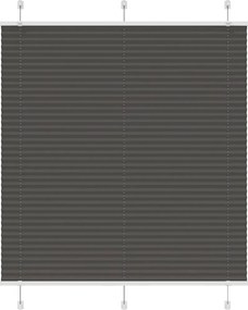 vidaXL pliszírozott redőny fekete 120x150 cm szövetszélesség 119,4 cm