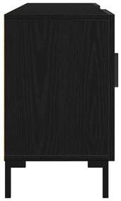 TV Szekrény Fekete Tölgy 150x30x50 cm Műgyanta